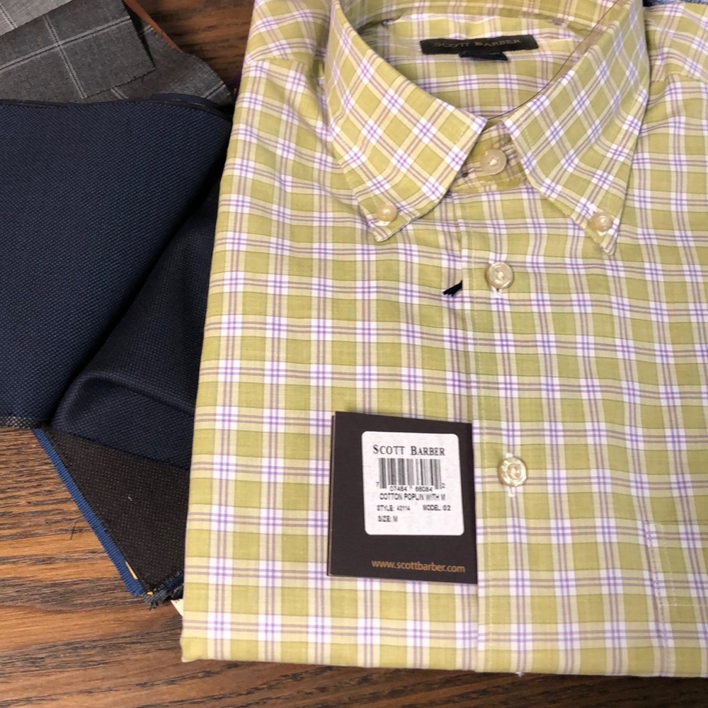 Scott Barber Button Down Plaid .